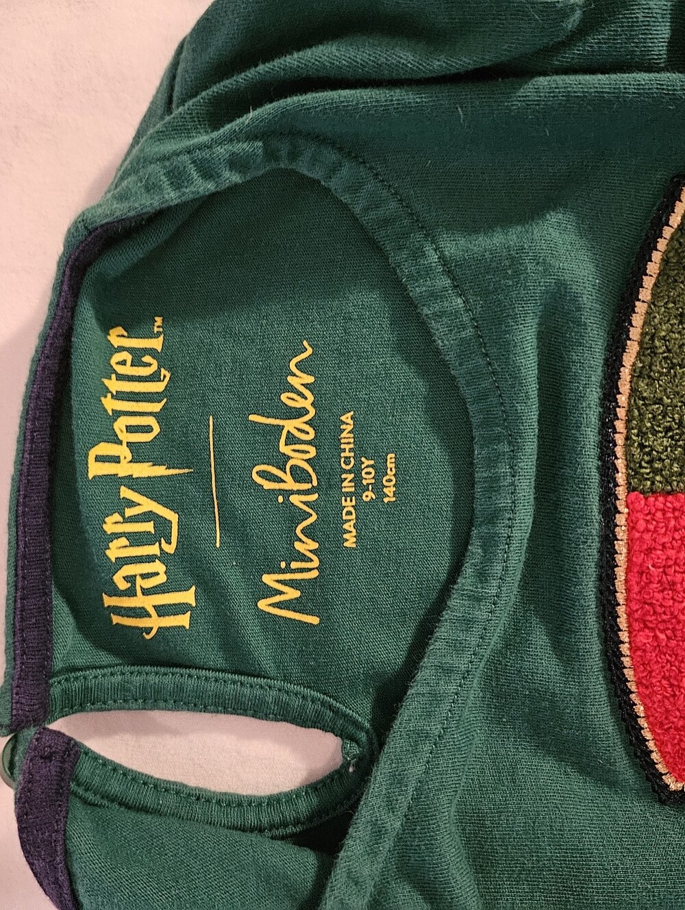 Mini Boden Emerald Green Harry Potter Crest Tee Dress, Size 9-10 Yrs (140) - Picture 5 of 8